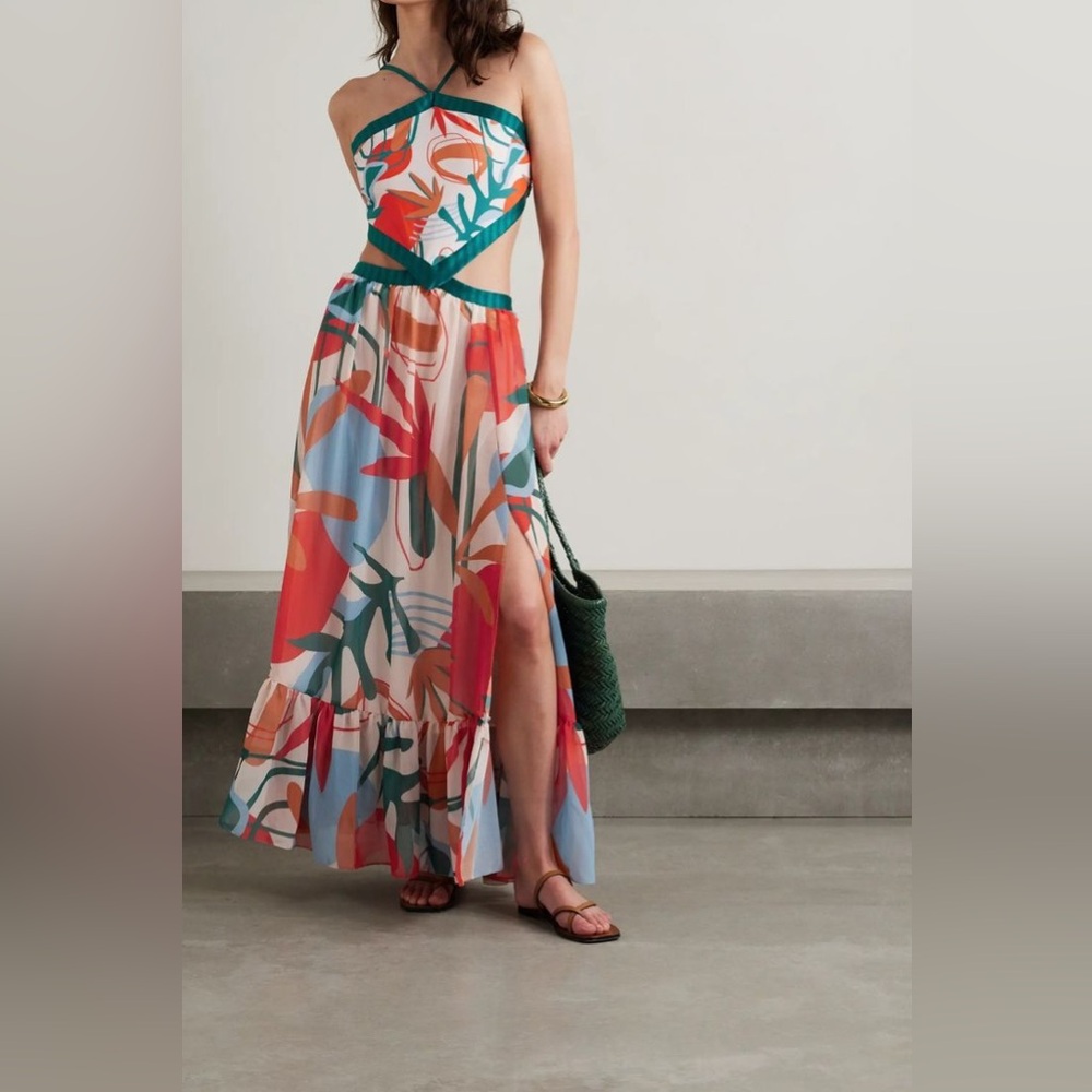 PatBo Rio Halter Cut Out Maxi Dress